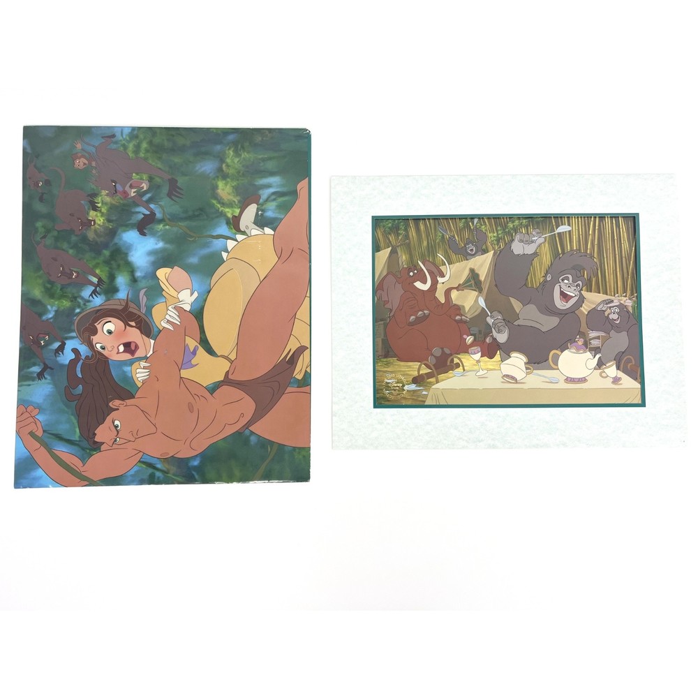 TARZAN The Disney Store 2000 Collection USA Jane Burroughs Elephant Lithograph
